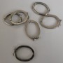 Anhänger-Fassung mit Verschluss, Metallfarbe Silber, 29×21 mm