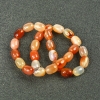 Sardonyx-Perlen auf Schnur, glatte Barrel-Perlen, Durchmesser 10×14 mm, Länge ca. 39 cm