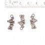 Anhänger Bärchen mit Blume 19×10 mm, Verpackung 20 g, ±21 Stück