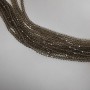 Perlen aus tschechischem Kristall, klares Champagner, Rondell-Form, Durchmesser 6x4 mm, Fadenlänge 43 cm +