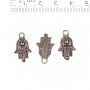 Schmuckzubehör Anhänger Hamsa Kugel in der Mitte "Niete" 20×12 cm Packung 20 g +- 35 Stück