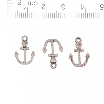 Anhänger 'Anker mit Herz' 15×11 mm, Verpackung ca. 20 g, ca. 31 Stück