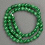 Chrysoprase-Perlen (künstliches Acryl) auf Schnur, glatte Kugeln, Durchmesser 6,5 mm, Länge ca. 40 cm