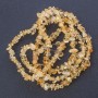 Perlen aus natürlichem Citrin auf Schnur, 'Steinchenbruch', Länge 85 cm, Durchmesser 5 mm (±)