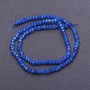 Steinperlen Lazurit (je Stück) hellblau facettierte Rondellen, Durchmesser 4 × 3 mm ±, Länge ca. 38 cm