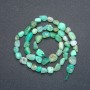 Chrysoprase-Galet-Perlen auf Schnur, Durchmesser ca. 6 x 7 mm, Länge ca. 41 cm +