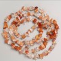 Karneol-Chips auf Schnur, natürliche Steine, Größe ca. 12 × 7–7 × 3 mm, Länge ca. 80 cm+