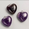 Herz-Anhänger aus Amethyst, Durchmesser 27×25×9 mm+