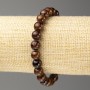 Armband Tigerauge (künstliches Acryl), Durchmesser 8 mm ±, Länge ca. 18 cm ±, glatte Kugeln auf Elastikband