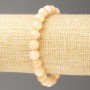 Armband Selenit (künstliches Acryl), Durchmesser der Kugeln ca. 8 mm, Länge ca. 18 cm, glatte Kugeln auf Elastikband
