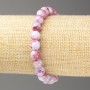 Armband dunkelrosa-violettes Amethyst (künstliches Acryl) glatte Kugel, Durchmesser ca. 8 mm, Länge ca. 18 cm, Stretcharmband