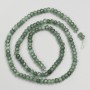 Künstliche Jade-Perlen, facettierte Rondellen-Perlen, auf Schnur, Durchmesser 4×3 mm ±, Länge ca. 38 cm