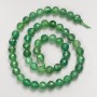 Chrysopras-Perlen, facettierte Kugeln, 8 mm, auf Schnur