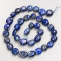 Sodalit-Natursteinperlen, facettiert, auf Schnur, Durchmesser ca. 10 × 12 mm, Länge ca. 41 cm ±