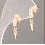 Xuping-Ohrstecker mit 18K-Vergoldung und weißen Strasssteinen, Durchmesser 18 × 3 mm+