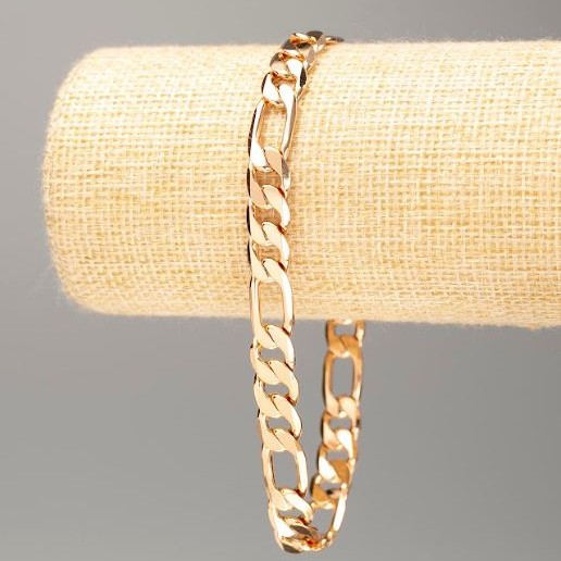 Armband Xuping 18K-Vergoldung Panzerkettengliederung, Länge 25 cm, Breite 8 mm