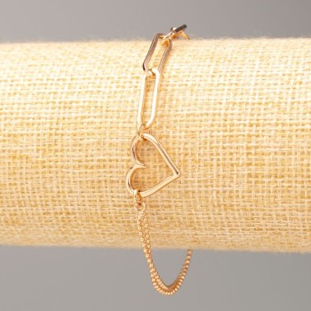 Armband Xuping 18K-Vergoldung «Herz» Länge 17–20 cm, Dicke 5 mm+