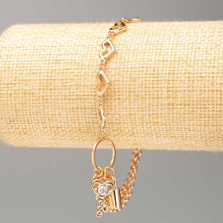 Armband Xuping 18K-Vergoldung, Länge 19–22 cm, Dicke 6 mm ±, Dicke 4 mm ±