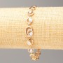Armband Xuping 18K-Vergoldung, Länge 19 cm, Dicke 7–9 mm ±, mit weißen Strasssteinen