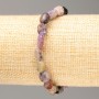 Armband aus natürlichem Charoit auf elastischem Band, Durchmesser ca. 9 x 7 mm, Umfang ca. 18 cm