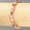 Rhodonit-Armband, getrommelte Kugeln, Durchmesser ca. 10×6 mm, Länge 18 cm