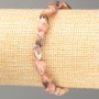 Rhodonit-Armband, getrommelte Kugeln, Durchmesser ca. 10×6 mm, Länge 18 cm