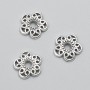 Endkappe aus Metall, silberfarbig, Durchmesser ca. 12 x 2 mm, Verpackung ca. 20 g, 52 Stück (±)
