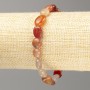 Armband aus natürlichem Karneol, facettiert, auf Elastikband, Durchmesser 11 × 8 mm, Länge 18 cm