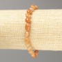 Armband aus natürlichem Karneol, gehämmert, auf elastischer Schnur, Durchmesser 10×6 mm, Länge 18 cm