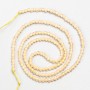 Feine Spinell-Perlen (synthetisch), beige Champagner, facettierte Kugeln, Durchmesser ca. 2 mm, auf Faden, Länge 37 cm