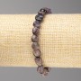 Armband aus Charoit, facettiert, Durchmesser 8 × 8 mm ±, auf elastischem Band, Länge ca. 18 cm+