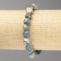 Sodalit-Armband – facettierte Perlen, Durchmesser ca. 10 x 10 mm, auf elastischem Gummiband, Länge ca. 18 cm