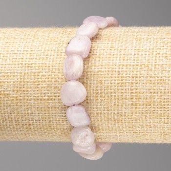 Armband aus Kunzit, polierte Kugeln, Durchmesser 10 x 13 mm ±, auf Elastikband, Länge 18 cm+
