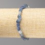 Kyanit-Armband, facettierte Perlen, Durchmesser ca. 7×10 mm, auf Elastikband, Länge ca. 18 cm