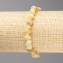 Armband aus gelbem Jadeit, facettierte Perlen, Durchmesser 8×4 mm ±, auf Elastikband, Länge 18 cm+