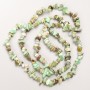 Chrysopras-Naturstein-Splitter-Perlen auf Schnur, Durchmesser ca. 7 x 3 mm, Länge ca. 80 cm