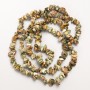 Mehrfarbige Jaspis-Chips Perlen auf Schnur, Naturstein, Durchmesser ca. 8×3 mm, Länge ca. 86 cm +