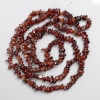 Perlen aus Hessonit (Granat), natürlicher Stein, Bruchstücke auf einer Schnur, Durchmesser 6 × 3 mm ±, Länge 84 cm ±
