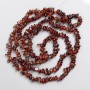 Perlen aus Hessonit (Granat), natürlicher Stein, Bruchstücke auf einer Schnur, Durchmesser 6 × 3 mm ±, Länge 84 cm ±