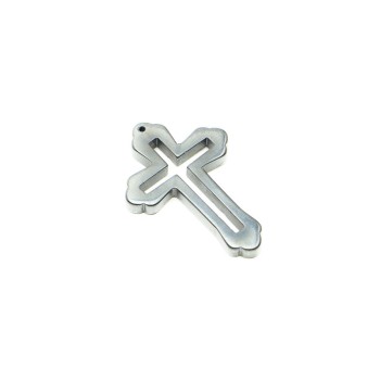 Anhänger Kreuz aus Hämatit, Durchmesser 30,5×44×4,5 mm