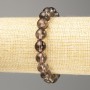 Armband aus natürlichem Rauchtopas, glatte Kugeln, Durchmesser ca. 10 mm, Länge 18 cm (Stretch)