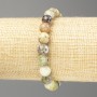 Armband aus grünem Opal, glatte Kugeln aus natürlichem Stein, Durchmesser 8,5 mm, Länge 18 cm (elastisch)