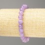 Armband Amethyst (künstlicher getönter Quarz) glatte Kugeln, Durchmesser ca. 8 mm, Länge ca. 18 cm (Stretch)