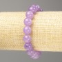 Armband Amethyst (künstlich getönter Quarz) glatte Kugeln, Durchmesser ca. 10 mm, Länge ca. 18 cm (Stretcharmband)