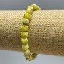 Armband aus gelbem Jadeit, facettierte Würfel, Durchmesser 6,5 mm, Länge 18 cm (Stretcharmband)