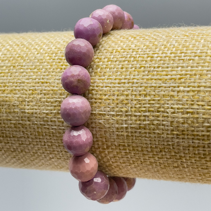 Phosphosiderit-Armband (künstlich) facettierte Kugel, Durchmesser ca. 10 mm, Länge 18 cm (Stretcharmband)
