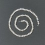 Flussperlen mit Farbton «Benzin» auf einer Schnur, Durchmesser 5 × 4 mm ±, Länge ca. 35 cm