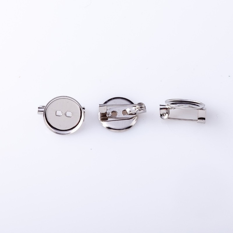 Preis pro Packung /10 Stück Broschenbasis, Durchmesser 1,3 cm