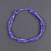 Tonierte violette Perlmuttperlen, zylindrisch, Durchmesser ca. 3,5 x 3,5 mm, Länge ca. 40 cm, auf Faden aufgefädelt