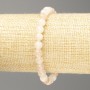 Armband aus Acrylselenit, glatte Kugeln, Durchmesser ca. 6,5 mm, Länge ca. 18 cm (Stretch)